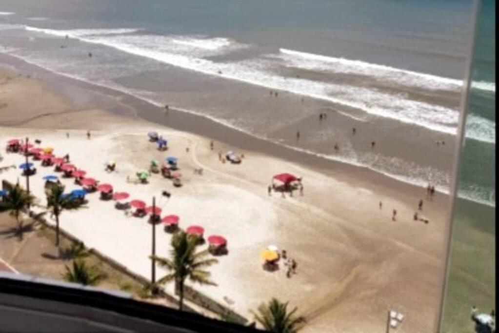 Ap Frente Mar Com Ar-Condicionado E Varanda Gourmet Mongaguá Zewnętrze zdjęcie